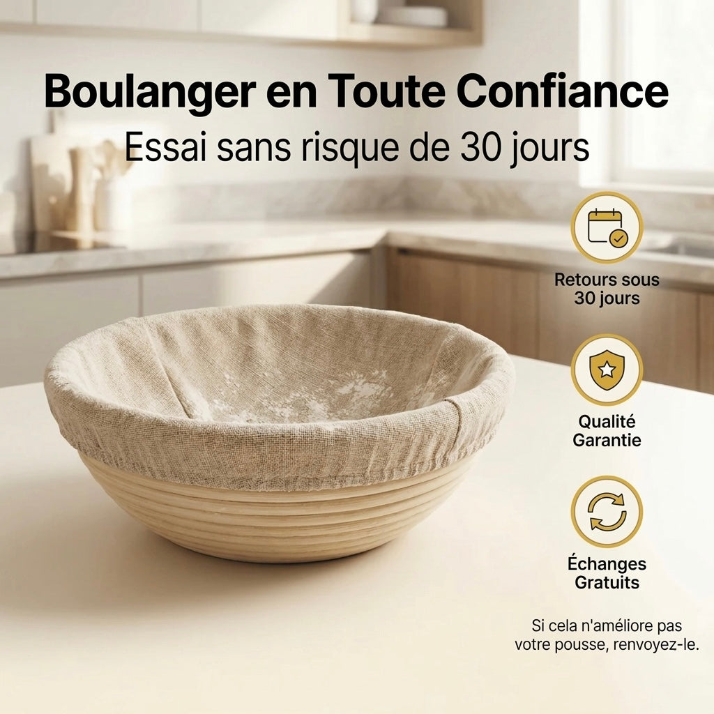 Banneton à pain en rotin naturel