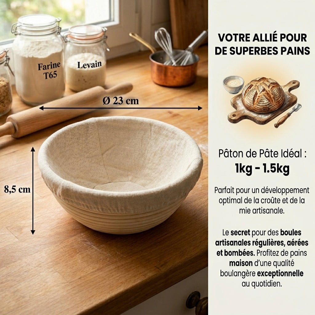 Banneton à pain en rotin naturel