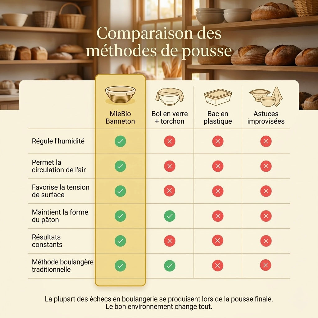 Banneton à pain en rotin naturel