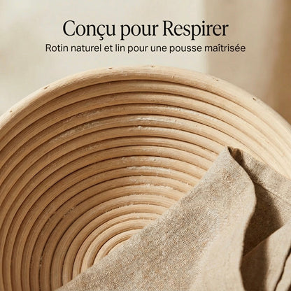 Banneton à pain en rotin naturel